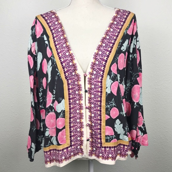 Free People Tops - Free People Freshly Squeezed Fruit Printed Top